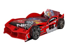 Autobett >Max< in Rot, Holzwerkstoff - 229x58x114cm...