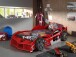 Autobett >Max< in Rot, Holzwerkstoff - 229x58x114cm (BxHxT)