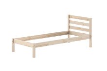 Einzelbett >Pino< in Kiefer natur lackiert, Massivholz - 211x84,4x97,5cm (BxHxT)
