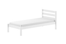 Einzelbett >Pino< in Kiefer weiß lackiert,...