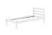 Einzelbett >Pino< in Kiefer weiß lackiert, Kiefer massiv - 211x84,4x97,5 (BxHxT)