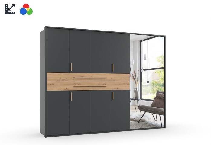 Drehtürenschrank >DIGIT< in verschiedenen Farben und Größen