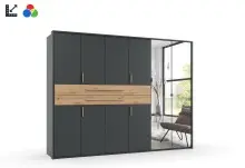 Drehtürenschrank >DIGIT< GRAFIT / ARTISAN...