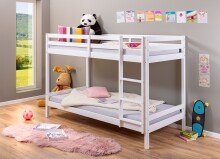 Etagenbett >Small Cloud< in Weiß - 96x150x207...