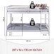 Etagenbett >Small Cloud< in Weiß - 96x150x207 (BxHxT)