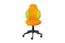 Schreibtischstuhl >JESSI< in Orange/Grün, Mesh - 52x103,5x56cm (BxHxT)