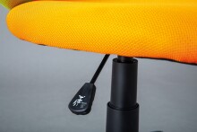 Schreibtischstuhl >JESSI< in Orange/Grün, Mesh - 52x103,5x56cm (BxHxT)