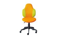 Schreibtischstuhl >JESSI< in Orange/Grün, Mesh - 52x103,5x56cm (BxHxT)