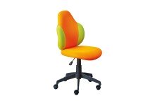 Schreibtischstuhl >JESSI< in Orange/Grün, Mesh...