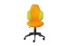 Schreibtischstuhl >JESSI< in Orange/Grün, Mesh - 52x103,5x56cm (BxHxT)