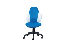 Schreibtischstuhl >JESSI< in Blau/Weiß, Mesh - 52x103,5x56cm (BxHxT)