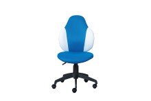 Schreibtischstuhl >JESSI< in Blau/Weiß, Mesh - 52x103,5x56cm (BxHxT)