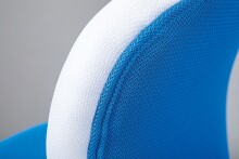 Schreibtischstuhl >JESSI< in Blau/Weiß, Mesh - 52x103,5x56cm (BxHxT)