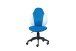 Schreibtischstuhl >JESSI< in Blau/Weiß, Mesh - 52x103,5x56cm (BxHxT)