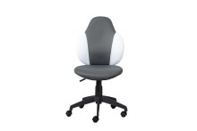 Schreibtischstuhl >JESSI< in Grau/Weiß, Mesh - 52x103,5x56cm (BxHxT)