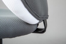 Schreibtischstuhl >JESSI< in Grau/Weiß, Mesh - 52x103,5x56cm (BxHxT)