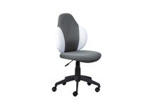 Schreibtischstuhl >JESSI< in Grau/Weiß, Mesh - 52x103,5x56cm (BxHxT)