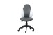 Schreibtischstuhl >JESSI< in Grau/Weiß, Mesh - 52x103,5x56cm (BxHxT)