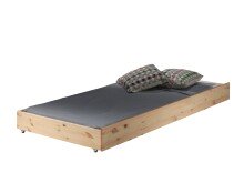 Stauraumbett >Pino< in Kiefer natur lackiert - 211x84,4x97,5 (BxHxT)