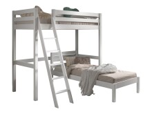 Hochbett >Pino< in Kiefer massiv weiß...