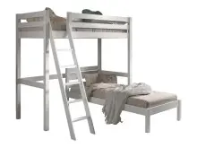 Hochbett >Pino< in Kiefer massiv weiß...