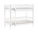 Etagenbett >Buche massiv< in Weiß, Buche massiv - 207,5x175,4x97,5cm (BxHxT)