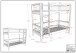 Etagenbett >Buche massiv< in Weiß, Buche massiv - 207,5x175,4x97,5cm (BxHxT)