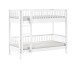 Etagenbett >Buche massiv< in Weiß, Buche massiv - 207,5x175,4x97,5cm (BxHxT)