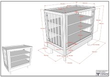 Wickelkommode >Buche massiv< in Buche massiv weiß lackiert - 100x95x55 (BxHxT)