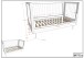 Babybett >Buche massiv< in weiß lackiert - 144,4x88x74 (BxHxT)