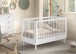 Babybett >Buche massiv< in weiß lackiert - 144,4x88x74 (BxHxT)