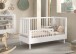 Babybett >Buche massiv< in weiß lackiert - 144,4x88x74 (BxHxT)