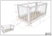 Babybett >Buche massiv< in weiß lackiert - 144,4x88x74 (BxHxT)