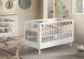 Babybett >Buche massiv< in weiß lackiert - 144,4x88x74 (BxHxT)