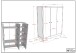 Drehtürenschrank >Buche massiv< in weiß lackiert - 146x190x55 (BxHxT)