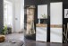 Garderobenschrank >Clayborn< in weiss / Wotan-Eiche Dekor  - 58x205x40cm (BxHxT)