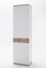 Garderobenschrank >Clayborn< in weiss / Wotan-Eiche Dekor  - 58x205x40cm (BxHxT)