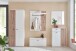 Schuhbank >Menaro< in weiss / Viking Oak Dekor - 90x44x37 (BxHxT)