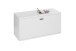 Schuhbank >Menaro< in weiss / Viking Oak Dekor - 90x44x37 (BxHxT)