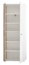 Garderobenschrank >Menaro< in weiss / Viking Oak...