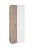Garderobenschrank >Menaro< in weiss / Viking Oak Dekor - 75x198x37 (BxHxT)