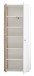 Garderobenschrank >Menaro< in weiss / Viking Oak Dekor - 75x198x37 (BxHxT)