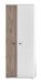 Garderobenschrank >Menaro< in weiss / Viking Oak Dekor - 75x198x37 (BxHxT)