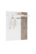Garderobenpaneel >Menaro< in weiss / Viking Oak Dekor - 90x112x29 (BxHxT)