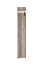 Garderobenpaneel >Menaro< in weiss / Viking Oak...