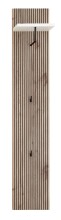 Garderobenpaneel >Menaro< in weiss / Viking Oak...