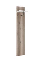 Garderobenpaneel >Menaro< in weiss / Viking Oak...