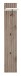 Garderobenpaneel >Menaro< in weiss / Viking Oak Dekor - 30x160x25 (BxHxT)