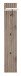 Garderobenpaneel >Menaro< in weiss / Viking Oak Dekor - 30x160x25 (BxHxT)