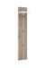 Garderobenpaneel >Menaro< in weiss / Viking Oak Dekor - 30x160x25 (BxHxT)
